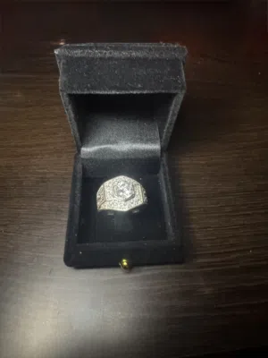 Men’s Silver Ring 10.02g - Diamond Style Stone Monthly Installments