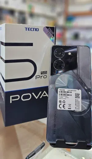 مستعمل ايام بالكرتونة pova 5 pro 5G  رام 16 جيجا 128 و 256  اغراضة والكرتونه الأصلية متوفر توصيل