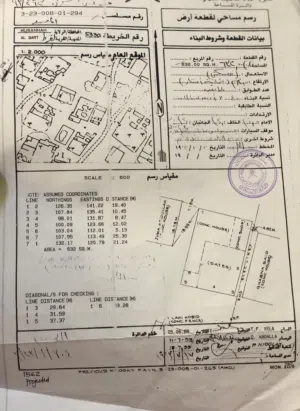 سكنية بها تصريح بئر ومحل تجاري،،،