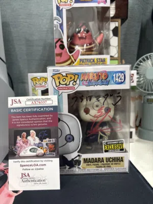 Funko pop Naruto Shippuden Madara Uchiha  #1429 signed by Naoya Uchida (JSA)~Authenticated