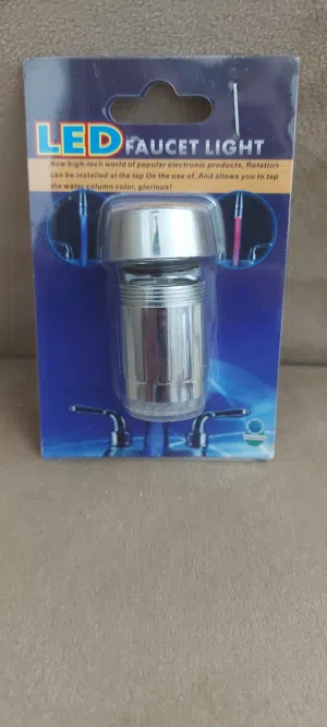 دوش التورمين المضئ لزيادة وصفاء ضخ المياه  وراسيية  حنفية  مضيئة بدون بطاريات