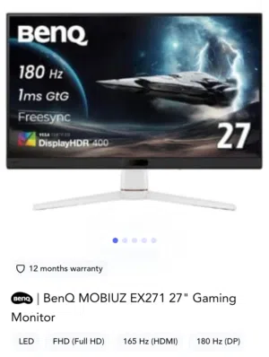 شاشة ألعاب gaming monitor 27" best one