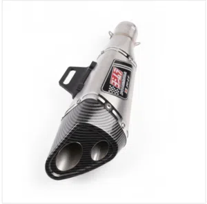 YOSHIMURA X01 Silver Carbon Motorcycle Exhaust Performance Slip On - 875692