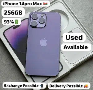 iPhone 14ProMax256Gb Arabic version Clean Clear condition Less use 93% battery health