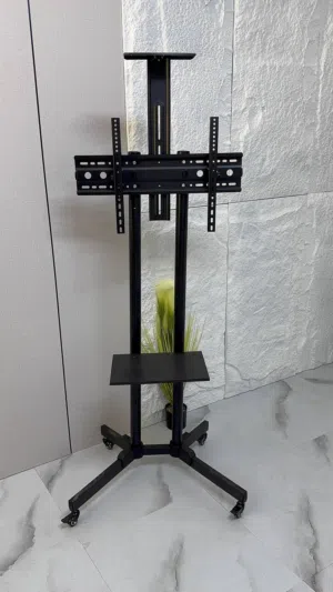 ستاند التلفاز المتحرك 32-75 بوصة  يتحمل وزن 50 كيلو   يحمل شاشة من قياس 32-75 بوصة   يجمع بين