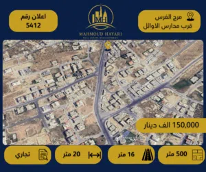 Commercial Land for Sale in Amman Marj Al-Furs