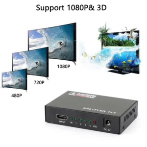 FOUR HDMI displays from 1 HDMI source with this splitter