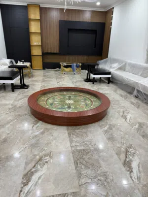 طاوله انتك دائريه موزك مطرزه طراز اعجمي 3/3