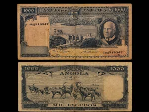 Historic Angola 1000 Escudos Banknote – 1970 Issue