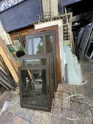 اكبرررررر تشكيلت شبابيك و ابواب الامنيوم مستعمل تسليم على المقاس