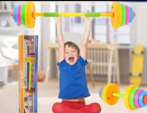 لعبة حمل الأثقال للأطفال بلاستك خفيف متوفر خدمة التوصيل لجميع المحافظات خلال 24 ساعة