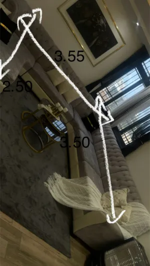 طقم كنب مع سجادة وبرداية