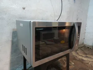 ميكرويف شارب لون سلفر 45لتر من جوا تيفال ضد الصدئ واجهه مري قابل للتفاوض يوجد توصيل