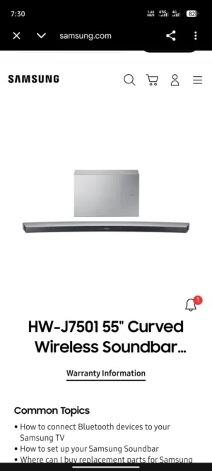 Samsung Bluetooth sound