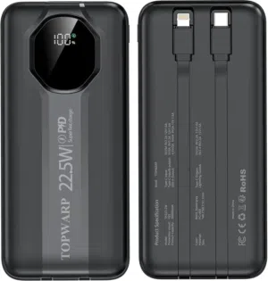 20000mha Power Bank Portable Super PD 22.5W and QC3.0 Fast Charger with 4 Built-in Output