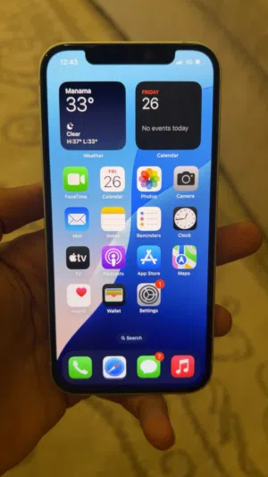 iPhone 12 with box 128gb for only 115bd