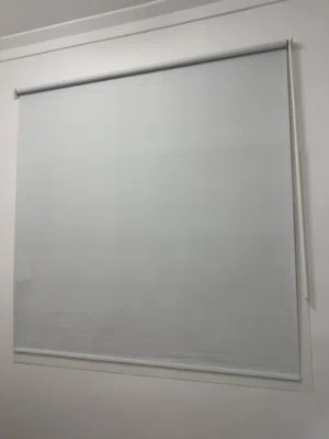 White blackout blinds