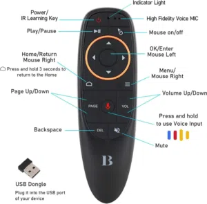 ريموت التحكم الهوائي للكمبيوتر والشاشات واجهزة الاندرويد Air Mouse Remote Control