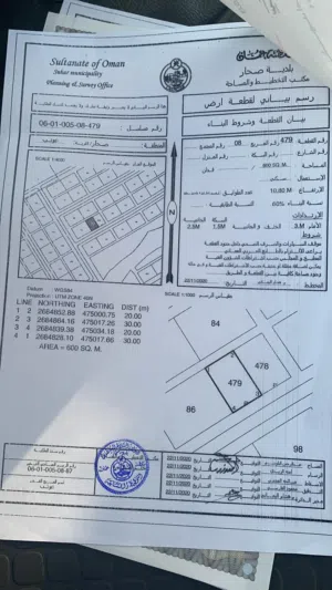 ارض سكنية صحار عوتب