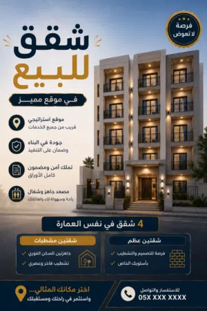 97 m2 2 Bedrooms Apartments for Sale in Qalqilya Wast Al-Balad