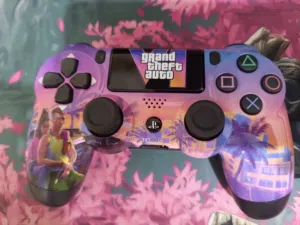 جويستك بلي 4 تجاري درجة ممتازة طبع gta6 مع كيبل جهاز مفحوص + ضمان 3 ايام اقرأ الوصف
