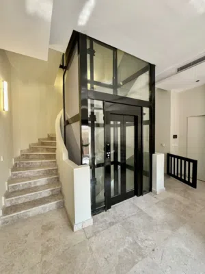 مصاعد بانوراما داخليه وخارجية بدون تأسيس وبدون حفرة