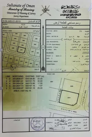 للبيع ثلاث اراضي شبك في ولاية بركاء الدهس الجديدة كورنر وسطية وسطيه بالقرب من الشارع السريع
