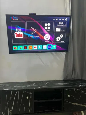 شاشه عاديه شغاله سمارت بالريسيڤر والحامل 40 برصه