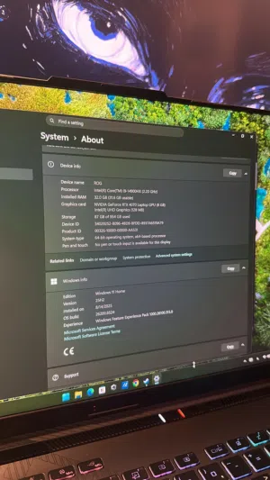 Asus ROGi9 14th/RTX 4070/ QHD- 240HZ