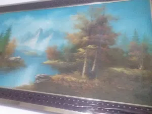 لوحه فنيه رسم يدوي قديم
