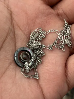 Silver Chain for Sale with ruby stone.