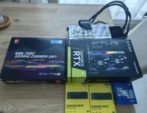 EVGA RTX 3080TI FTW3 Ultra, i9 10850k, DDR4 Ram, motherboard, MSI Optix MPG 341CQR ultra wide