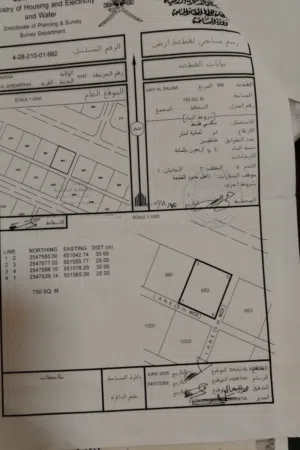ارض للبيع حي السلام نزوى السويحريه