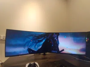 2 gaming monitors with stand شاشتين جيمنج مع ستاند