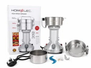 مطحنة حبوب وبهارات احترافية HOMELEC 1000W سعة 200 جرام - شبه جديدة