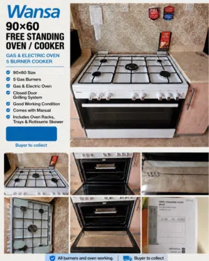 Wansa 90×60 Free Standing Oven / Cooker