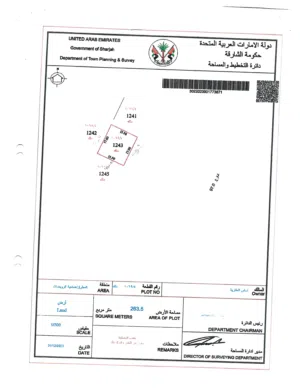 ارض سكنية استثمارية في منطقة المطرق بمساحة 264 متر مربع بواجهة على الشارع مباشرة