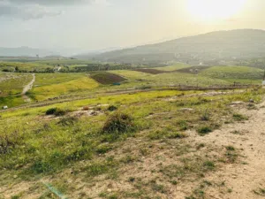 قطعة أرض للبيع في جرش عنيبه حوض الحميدي أطلاله بانورامية