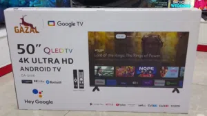 شاشة غزال 50 إنش  GAZAL 4K ULTRA HD ANDROID TV  QLED