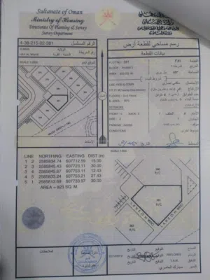 ارض سكني تجاري حي الواحه  سمائل