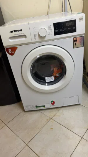 غساله افترون 8kg نظيفه شبه جديده استخدام بسيط