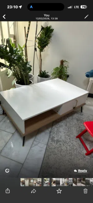 طبلة وسطية ب اللون الابيض