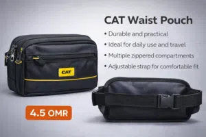 CAT Waist Pouch Belt Bag – Durable Multi-Pocket Travel & Everyday Utility Bag Adjustable Strap