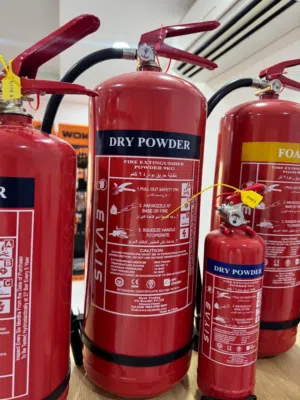 طفايات بلوزن بأنواع وأحجام مختلفة لدى سياب Fire extinguishers by weight, with SIYAB