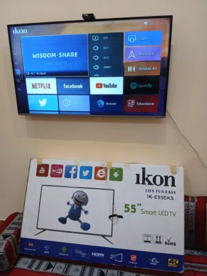 Ikon Smart LED 55 inches YouTube Netflix all apps works  with box stand just little shadow on the sc