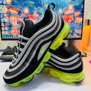 Nike Air Max Vapormax 97 Black Volt neon Japan AJ7291-001 Good condition  Authentic test passed