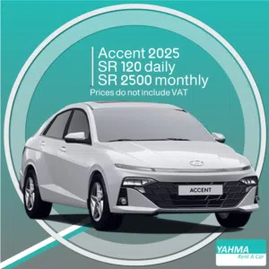 Hyundai Accent 2025 for rent - Free Delivery for monthly rental