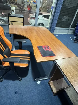 Two office table one drawer and one gaming chair
