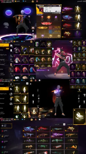 حساب فري فاير للبيع او للبدل بما يناسب