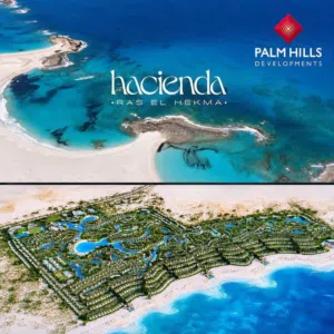 شاليه للبيع رأس الحكمة Palm Hills  أسعار تبدأ من 12 مليون ومقدم 5% فقط Hacineda Ras Hekma